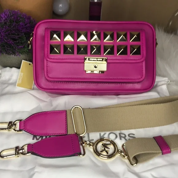 MMK Studded Bradshaw Leather Camera Crossbody - Picture 3 of 13